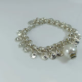 925 Silver Shell Pearl Bracelet Holiday Jewelry
