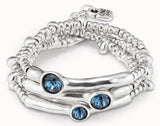 925 Silver Three-Layer Crystal Bracelet Jewelry