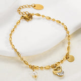 Pearl Heart Diamond Bracelet - High-End Jewelry