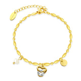 Pearl Heart Diamond Bracelet - High-End Jewelry