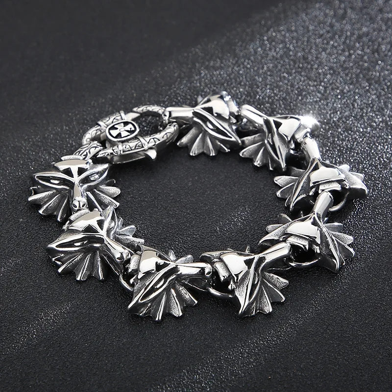 Cross Buckle Hand Decoration Retro Domineer Men's Titanium Steel Bracelet