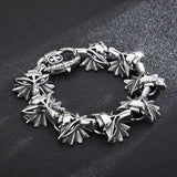 Cross Buckle Hand Decoration Retro Domineer Men's Titanium Steel Bracelet