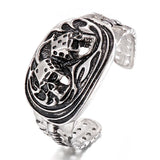 Punk Stainless Steel Skull Bracelet for Men