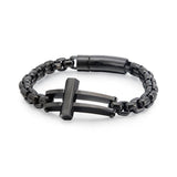 Titanium Steel Bracelet Stainless Steel Men's Cross Square Pearl Chain
