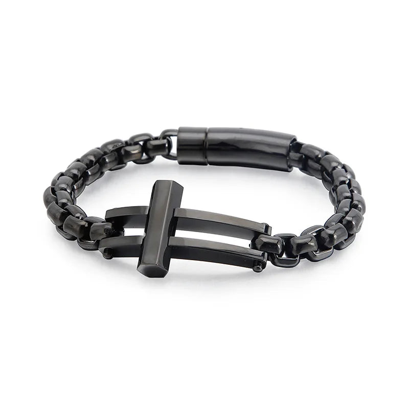 European American Titanium Steel Bracelet Stainless Steel Men's Accessory