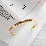 Vintage C-Shaped Stainless Steel Beaded Bracelet