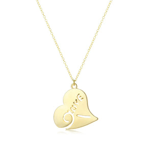 Heart Pendant Love Necklace for Women, European and American Style