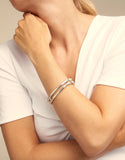 Fashionable 925 Silver Double Layer Bracelet - Holiday Jewelry