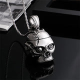Punk Rock Skull Mechanical Stainless Steel Pendant for Men