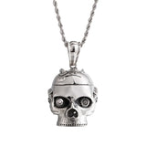 Punk Rock Skull Mechanical Stainless Steel Pendant for Men