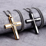 Religious Cross Men's Necklace Jewelry