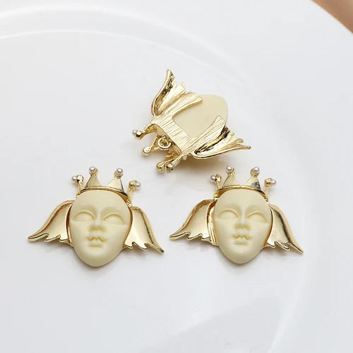 Vintage Court Crown Pearl Pendant DIY Jewelry Material