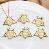 Vintage Court Crown Pearl Pendant DIY Jewelry Material