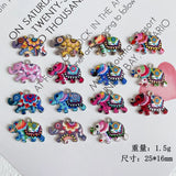 Retro Ethnic Elephant Pendant DIY Earrings Accessory
