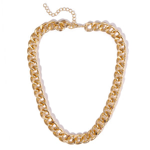 Exaggerated Thick Chain Necklace, Double Chain, Hip-Hop Neck Chain