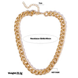 Exaggerated Thick Chain Necklace, Double Chain, Hip-Hop Neck Chain