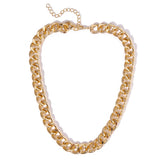 Exaggerated Thick Chain Necklace, Double Chain, Hip-Hop Neck Chain