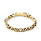 Men's Stainless Steel Square Pearl Bracelet