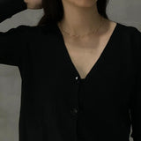 925 Sterling Silver Choker Necklace Minimalist Cold Chain for Women