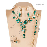 European & American Sparkling Crystal Necklace Set