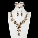European & American Sparkling Crystal Necklace Set