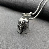 Retro Punk Wings Motorcycle Character Bell Pendant