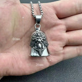 Retro Punk Wings Motorcycle Character Bell Pendant