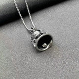Retro Punk Wings Motorcycle Character Bell Pendant
