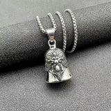 Retro Punk Wings Motorcycle Character Bell Pendant