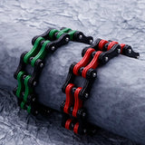 Men's Titanium Steel Bicycle Chain Bracelet Rock Punk Style