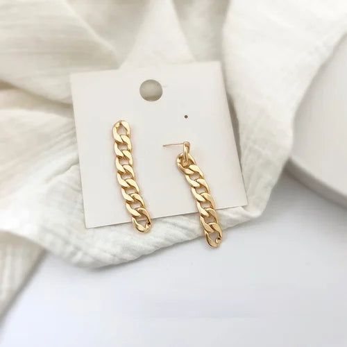European & American S925 Silver Chain Earrings, Hypoallergenic