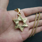 Double-Sided Stainless Steel Men's Star Pendant