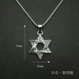 Double-Sided Stainless Steel Men's Star Pendant
