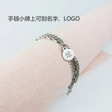 Silver Hip Hop Punk Bracelet for European and American Ladies