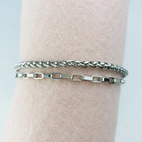 Silver Hip Hop Punk Bracelet for European and American Ladies