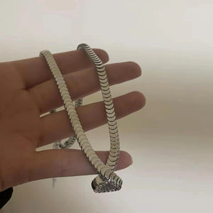 Metal Thick Chain Short Necklace, European and American Style