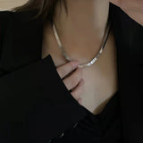 Metal Thick Chain Short Necklace, European and American Style