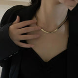 Metal Thick Chain Short Necklace, European and American Style