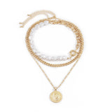 Vintage Pearl Portrait Pendant Necklace for Women