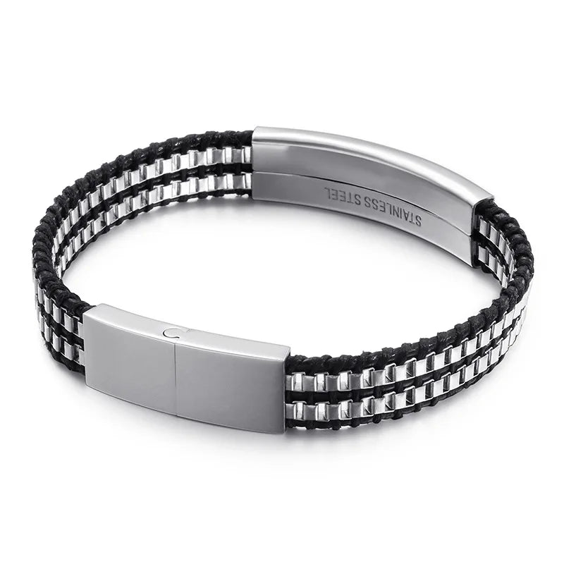 European & American Titanium Steel Rope Bracelet Men's Jewelry