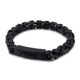 Titanium Steel Square Bracelet for Men with Square Buckle