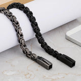 Titanium Steel Square Bracelet for Men with Square Buckle