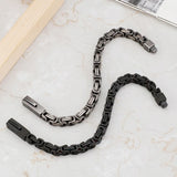 Titanium Steel Square Bracelet for Men with Square Buckle