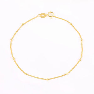 925 Sterling Silver Bead Bracelet with Charm for Women