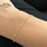 925 Sterling Silver Bead Bracelet with Charm for Women