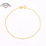 925 Sterling Silver Bead Bracelet with Charm for Women