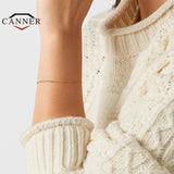 925 Sterling Silver Bead Bracelet with Charm for Women