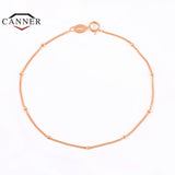 925 Sterling Silver Bead Bracelet with Charm for Women