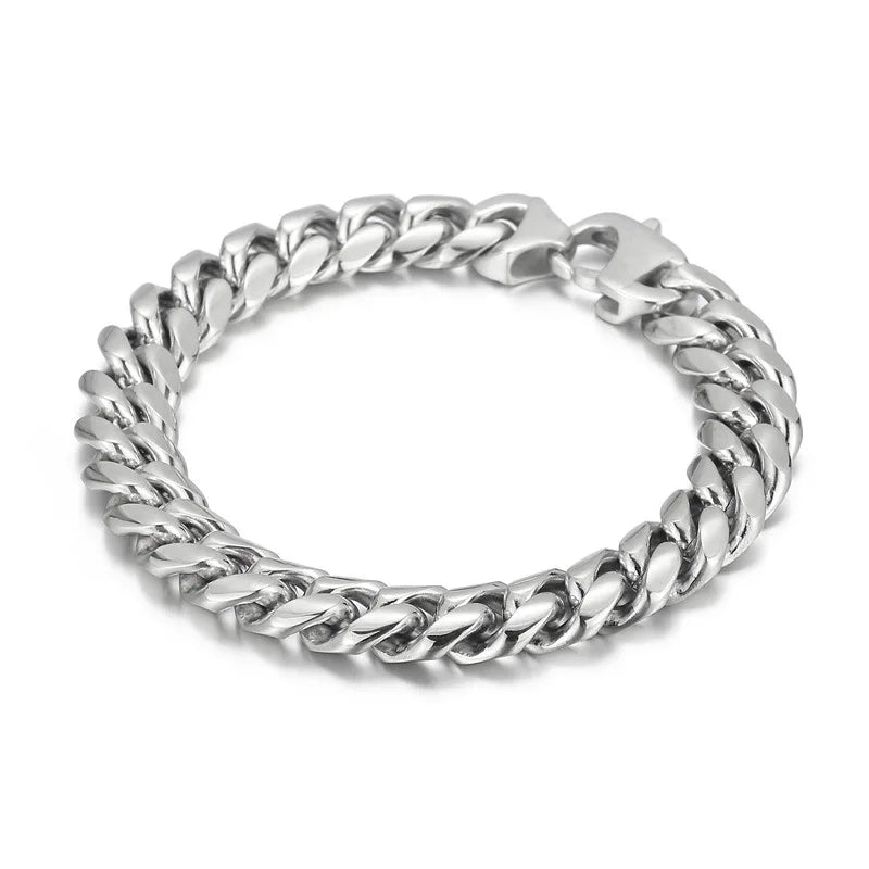 Stylish Titanium Steel Cuban Chain Bracelet for Men and Women