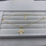 S925 Silver Clover Smart Heart Clavicle Chain